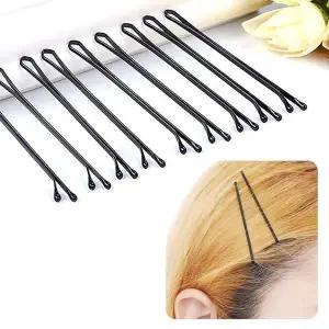 블랙 미니 실핀 36P 볼디자인 실삔 헤어핀 잔머리고정 헤어실핀