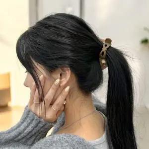 포니테일집게핀 올림머리 집게핀 브라운 포니테일