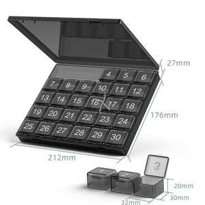 한달 약통 30일 수납 약보관함 한달치 달력