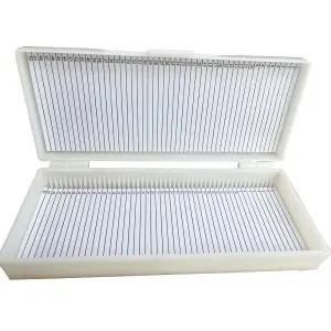 현미경 슬라이드 박스 플라스틱 케이스 보관 홀더 50개