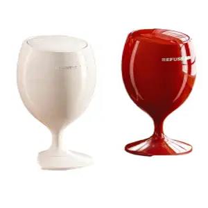 와인잔 쓰레기통 오브제 바퀴 인테리어 휴지통 심플한