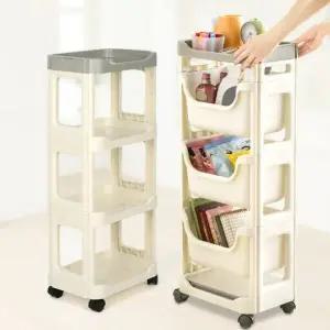 트롤리 이동식 정리함 4단 5단 다용도 수납 바구니