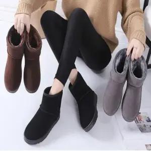기모레인부츠 여성 4컬러 가볍고 캐주얼 숏 털부츠 앵클 털장화