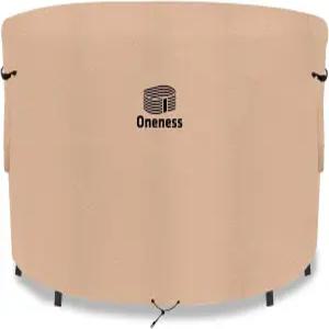 ONEESS 파티오 가구 세트 커버 튼튼한 찢어짐 방지 방수 원형 야외 테이블 및 의자 62 Diax29 H 인치