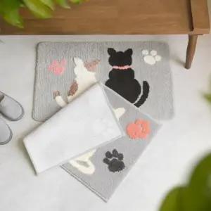 도톰한 발매트 카페트 쿠션매트 발매트 50x80 욕실매트 워셔블 고양이 러그 2종