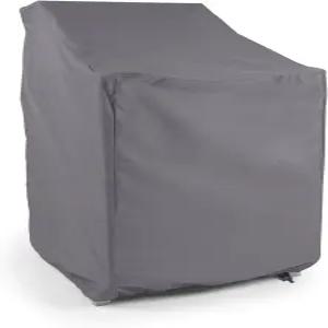 커버메이트 엘리트 야외 스태킹 의자 - 방수 폴리에스터 파티오 보호대 드로코드 밑단 메쉬 통풍구