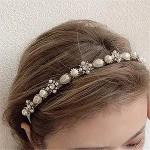 [콩심팥심]TBZ 럭셔리스타 쥬얼리 진주 큐빅 화관 머리띠 헤어밴드 보석