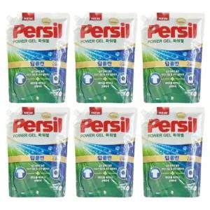 퍼실파워젤딥클린 드럼일반겸용 리필 액체세제 6개 2.1L