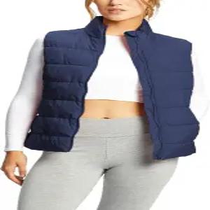 주켈라 여성용 퍼퍼 조끼 슬림 핏 풀 지퍼 퀼팅 민소매 퍼피 재킷 방수 아웃도어 스포츠 코트