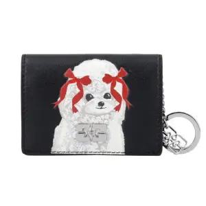 MUST IT_가니 지갑 B3010125 099 푸들 로고 보우 키링 여성카드지갑