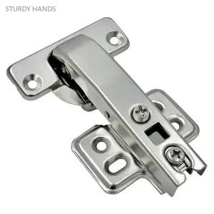 호환  2PCS 스테인레스 스틸 특수 각도 캐비닛 도어 경첩 90도 및 180도 스윙 도어 댐핑 파이프 경첩 목공