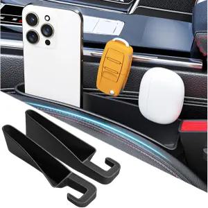 YGDMD 2PCS 짧은 카시트 갭 필러 정리함 휴대폰/물품 보관용 캐처 중간 크기 다용도 자동차 액세서리 콘솔