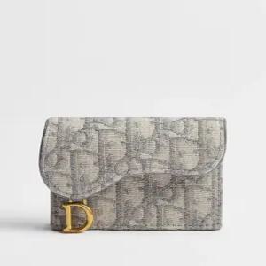MUST IT_디올 새들 블룸 오블리크 자카드 카드지갑 그레이 S5611CTZQ M932