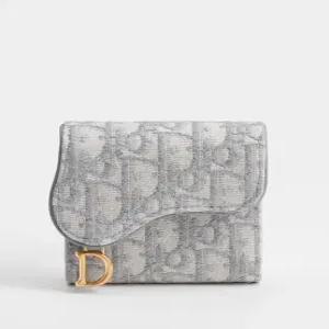 MUST IT_디올 새들 로터스 오블리크 자카드 반지갑 그레이 S5652CTZQ M932