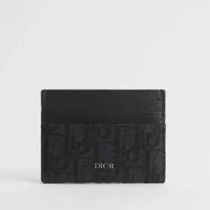 MUST IT_디올 오블리크 자카드 남성 카드지갑 블랙 2ESCH135YSE H03E