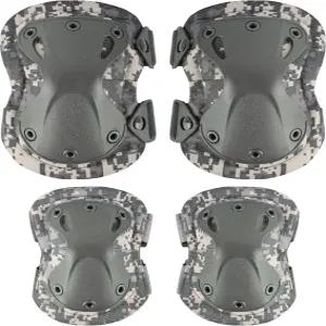 전문 전술 전투 무릎 및 팔꿈치 보호 패드 에어소프트 페인트볼 헌팅 육군 스케이트 야외 스포츠를 위한