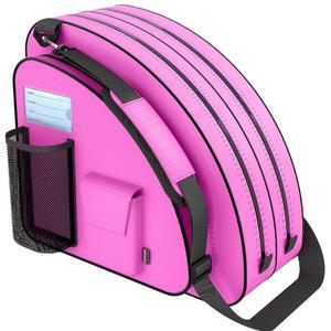 TOPOWN 프리미엄 아이스 스케이트 가방 - 남녀용 롤러 스케이트 & 블레이드 가방 - 블랙 & 로즈 레드