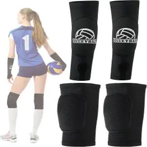 코알라룬 배구 팔 소매 및 무릎 패드 세트 보호 여자 청소년을 위한 엄지 구멍 훈련 장비가 포함된 패싱
