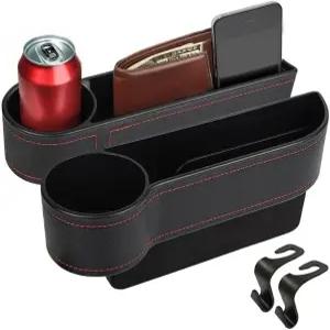 컵 홀더가 있는 에코너 카시트 갭 필러 25.4 x 15.2cm 휴대폰 음료 및 카드를 보관할 수 앞좌석 사이의