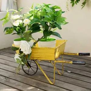 빈티지 화분수레 수레 야외 장식 대형 꽃집 철제 엔틱 마차