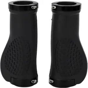 2피스 전동 스쿠터 핸들 슬리브 실리콘 미끄럼 방지 교체 바 그립 커버 블랙