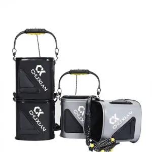 미니 접이식 두레박 살림통 밑밥통 바다 민물 낚시용품 뻐꾸통 물통