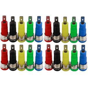 스피콘 플러그 20PCS 4mm 바나나 소켓 커넥터 32A 절연 암 잭 5 색 전기 연결 용 패널 마운트