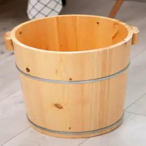 가정용 족욕기 편백나무 원목 족탕 원형 대야 욕조 힐링 건식 발마사지 디톡스