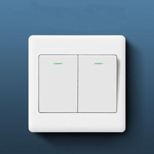 LED 램프 포함 벽 스위치, 1 웨이 단추 켜기/끄기 푸시 버튼, 조명 패널, 내구성 홈 액세서리, 갱, 2 3/4