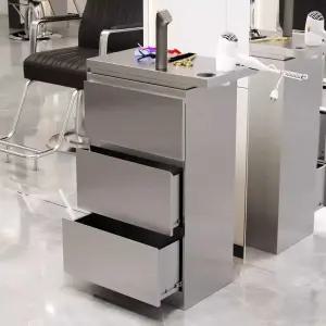 미용실 츄레이 소품 접이식 카트 정리함 이발소 웨건 미용