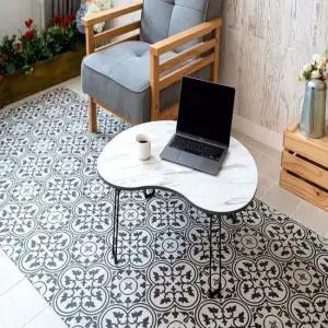 리빙테이블 피넛 블랙마블 테이블 상 책상 좌식테이블 접이식테이블 블랙 마블