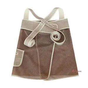 체크베이지 아기 옛날 X자형 망사 여름 1P 5부 포대기hij741