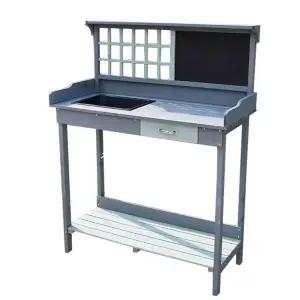 분갈이작업대 화분 흙갈이 선반 작업다이 꽃집 원예 녹색 책상