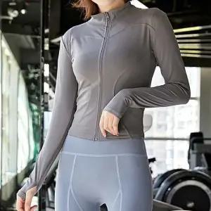 요가 집업 슬림핏 절개패턴 필라테스 헬스 트레이닝복