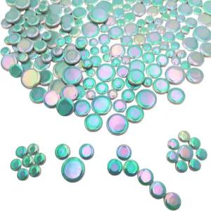 공예용 280PCS 리데센트 원형 세라믹 모자이크 타일 대량 화분 꽃병 컵 정원 및 홈 데코 DIY 제작 용품용