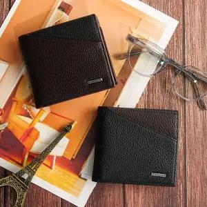 데일리 심플 남성용 크로스 포인트 반지갑