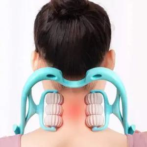 [콩심팥심]셀프 뒷목 어깨 지압 마사지 롤링마사지기 6구