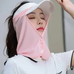 모자 햇빛 차단 가리개 마스크 얼굴 여성 남자 탈부착 자외선 쿨원단 가림_24864892