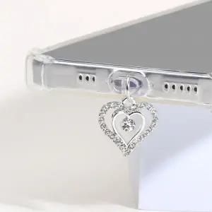 충전단자보호캡 워터 다이아몬드 러브 아름다운 전화 먼지 콘센트 삼성 C 충전 포트 아이폰용 걸이식