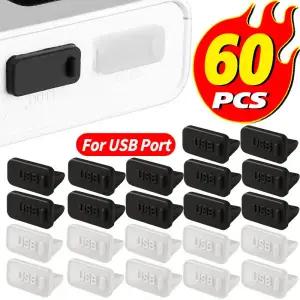 충전단자보호캡 USB-A 충전 포트 먼지 방지 콘센트 커버 캡 암형 잭 실리콘 방진 보호대 PC 노트북