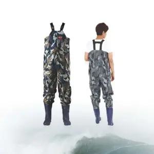 양식 하수처리 옥스포드 특수 PVC 얼룩무늬 가슴장화 해상