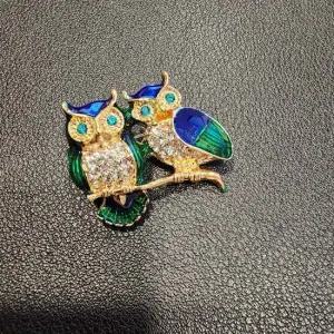 작은선물 큐빅 부엉이 브로치 재물운 금전운 코사지 옷핀