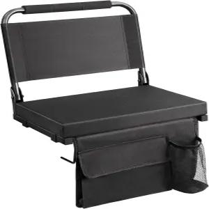 등받이가 있는 블리처스용 스타디움 시트 두꺼운 패딩 쿠션과 휴대용 손잡이가 후크 컵 홀더와 사이드