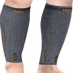 남녀용 ITHW 구리 종아리 압박 슬리브 정강이 부목 용 다리 정맥류 찢어짐