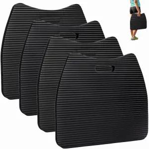 테베리 4팩 스타디움 시트 쿠션 용 방수 블리처 패드 손잡이가 있는 휴대용 야외 의자 스포츠 이벤트용