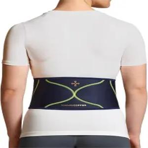 토미 코퍼 여성용 컴포트 백 브레이스 조절 가능 땀 흡수 통기성 허리 및 근육 압박 지원 일상화