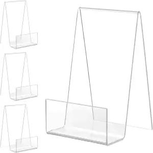 파티킬 선반 칸막이 4팩 아크릴 투명 옷장 분리기 책꽂이 스탠드 디스플레이 이젤 태블릿 홀더 앨범 책 CD