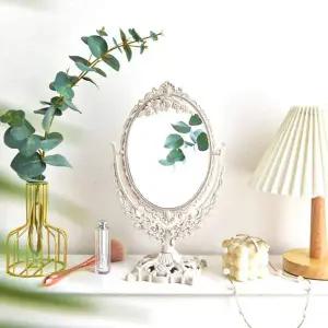 화장대거울 엔틱 클래식 동그린 메이크업 거울