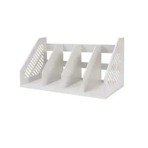 책꽂이 4단 회색 450x210x225 1p 교과서 책 서류 파일 파일꽂이 책상정리 서류정리함 사무용품