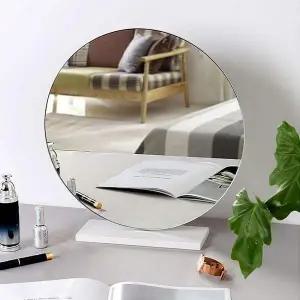 스탠딩 화장대 거울 화이트 책상거울 원형거울